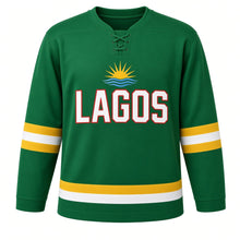 Load image into Gallery viewer, Lagos Original Hockey Jersey in Green, front view – custom name and number