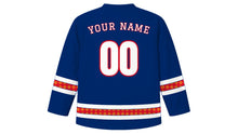 Load image into Gallery viewer, Lao National Day Original Hockey Jersey in Blue, back view with your name and number