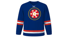 Load image into Gallery viewer, Lao National Day Original Hockey Jersey in Blue, front view – custom name and number