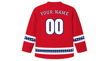 Load image into Gallery viewer, Lao National Day Original Hockey Jersey in Red, back view with your name and number