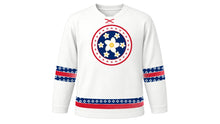 Load image into Gallery viewer, Lao National Day Original Hockey Jersey in White, front view – custom name and number