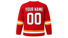Load image into Gallery viewer, Las Fallas Original Hockey Jersey in Red, back view with your name and number