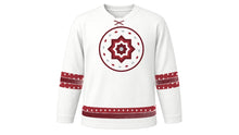 Load image into Gallery viewer, Latvian Independence Day Original Hockey Jersey in White, front view – custom name and number