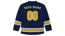 Load image into Gallery viewer, Laylat al-Qadr Original Hockey Jersey in Midnight Navy, back view with your name and number