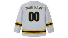 Load image into Gallery viewer, Laylat al-Qadr Original Hockey Jersey in Silver, back view with your name and number