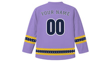 Load image into Gallery viewer, Leap Day Original Hockey Jersey in Lavender, back view with your name and number