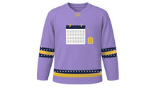 Load image into Gallery viewer, Leap Day Original Hockey Jersey in Lavender, front view – custom name and number