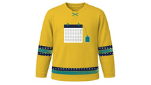 Load image into Gallery viewer, Leap Day Original Hockey Jersey in Leap Gold, front view – custom name and number