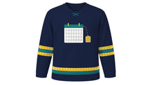 Load image into Gallery viewer, Leap Day Original Hockey Jersey in Midnight, front view – custom name and number