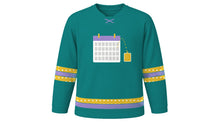 Load image into Gallery viewer, Leap Day Original Hockey Jersey in Pond Teal, front view – custom name and number