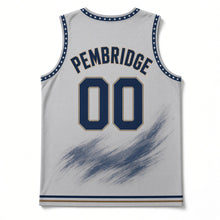 Load image into Gallery viewer, Liberty Bell Heritage Original Basketball Jersey in Heather Gray, back view with your name and number