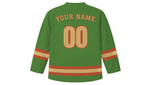 Load image into Gallery viewer, Lilongwe Original Hockey Jersey in Acacia Green, back view with your name and number