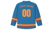 Load image into Gallery viewer, Lilongwe Original Hockey Jersey in Lake Blue, back view with your name and number