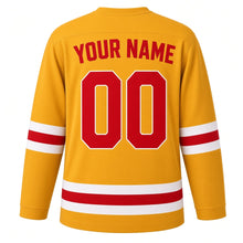 Load image into Gallery viewer, Lima Original Hockey Jersey in Gold, back view with your name and number
