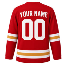 Load image into Gallery viewer, Lima Original Hockey Jersey in Red, back view with your name and number