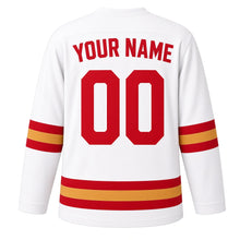 Load image into Gallery viewer, Lima Original Hockey Jersey in White, back view with your name and number