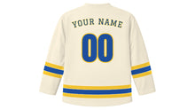 Load image into Gallery viewer, Lisbon Original Hockey Jersey in Cream, back view with your name and number