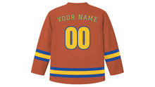 Load image into Gallery viewer, Lisbon Original Hockey Jersey in Terracotta, back view with your name and number