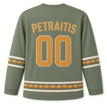 Load image into Gallery viewer, Lithuania Amber Road Original Hockey Jersey in Oak Sage, back view with your name and number