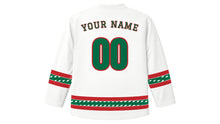 Load image into Gallery viewer, Lithuanian Independence Day Original Hockey Jersey in White, back view with your name and number