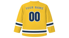 Load image into Gallery viewer, Liverpool Original Hockey Jersey in Ferry Yellow, back view with your name and number