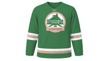 Load image into Gallery viewer, Ljubljana Original Hockey Jersey in Castle Green, front view – custom name and number