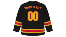 Load image into Gallery viewer, Lohri Original Hockey Jersey in Black, back view with your name and number