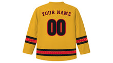 Load image into Gallery viewer, Lohri Original Hockey Jersey in Mustard, back view with your name and number