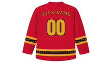 Load image into Gallery viewer, Lohri Original Hockey Jersey in Red, back view with your name and number