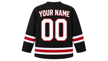 Load image into Gallery viewer, London Original Hockey Jersey in Black, back view with your name and number
