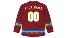 Load image into Gallery viewer, Losar Original Hockey Jersey in Maroon, back view with your name and number