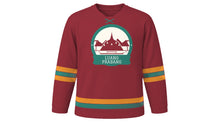 Load image into Gallery viewer, Luang Prabang Original Hockey Jersey in Lacquer Red, front view – custom name and number