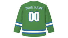 Load image into Gallery viewer, Lucerne Original Hockey Jersey in Alpine Meadow Green, back view with your name and number