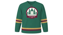 Load image into Gallery viewer, Lucknow Original Hockey Jersey in Emerald Garden Green, front view – custom name and number