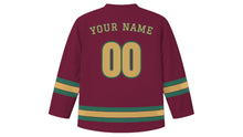 Load image into Gallery viewer, Lucknow Original Hockey Jersey in Royal Maroon, back view with your name and number