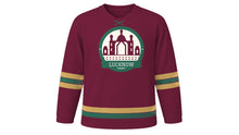 Load image into Gallery viewer, Lucknow Original Hockey Jersey in Royal Maroon, front view – custom name and number