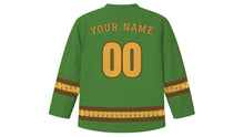 Load image into Gallery viewer, Lughnasadh Original Hockey Jersey in Field Green, back view with your name and number