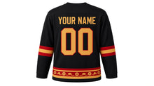 Load image into Gallery viewer, Lunar New Year Original Hockey Jersey in Black, back view with your name and number