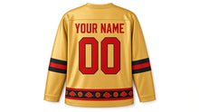 Load image into Gallery viewer, Lunar New Year Original Hockey Jersey in Gold, back view with your name and number