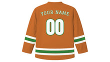 Load image into Gallery viewer, Lusaka Original Hockey Jersey in Copper Orange, back view with your name and number