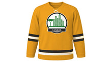 Load image into Gallery viewer, Lusaka Original Hockey Jersey in Eagle Gold, front view – custom name and number