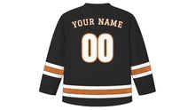 Load image into Gallery viewer, Lusaka Original Hockey Jersey in Night Black, back view with your name and number