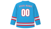 Load image into Gallery viewer, Luxembourg National Day Original Hockey Jersey in Light Blue, back view with your name and number