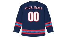 Load image into Gallery viewer, Luxembourg National Day Original Hockey Jersey in Navy, back view with your name and number