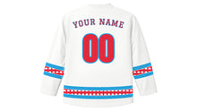 Load image into Gallery viewer, Luxembourg National Day Original Hockey Jersey in White, back view with your name and number
