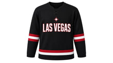 Load image into Gallery viewer, Las Vegas Original Hockey Jersey in Black, front view – custom name and number