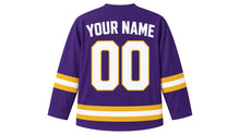 Load image into Gallery viewer, Las Vegas Original Hockey Jersey in Purple, back view with your name and number