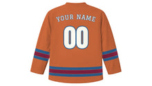 Load image into Gallery viewer, Lyon Original Hockey Jersey in Old Town Ochre, back view with your name and number