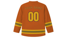 Load image into Gallery viewer, Mabon Original Hockey Jersey in Rust, back view with your name and number
