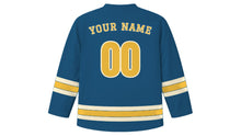 Load image into Gallery viewer, Macau Original Hockey Jersey in Harbor Navy, back view with your name and number
